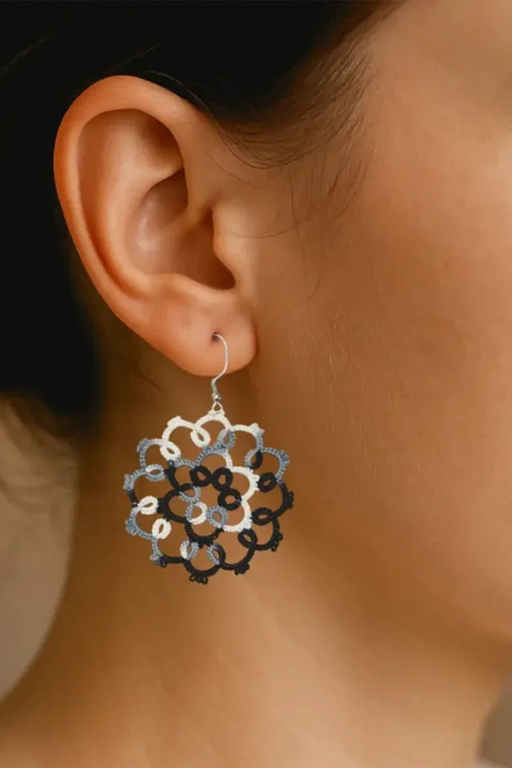 Knots to Node | Monochrome Melody Earrings