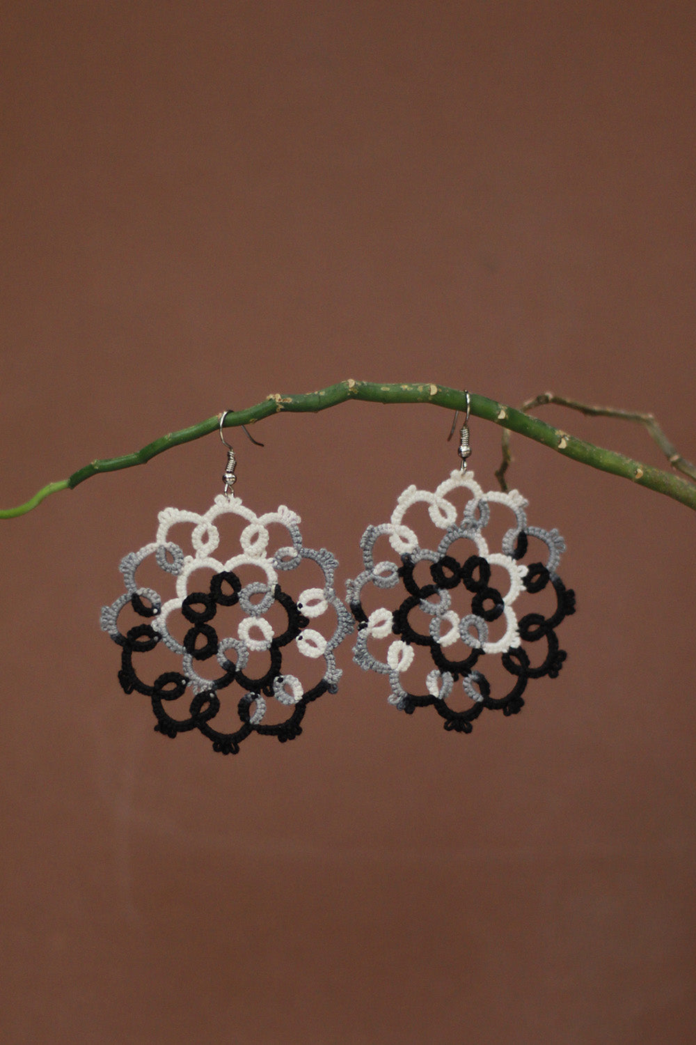 Knots to Node | Monochrome Melody Earrings