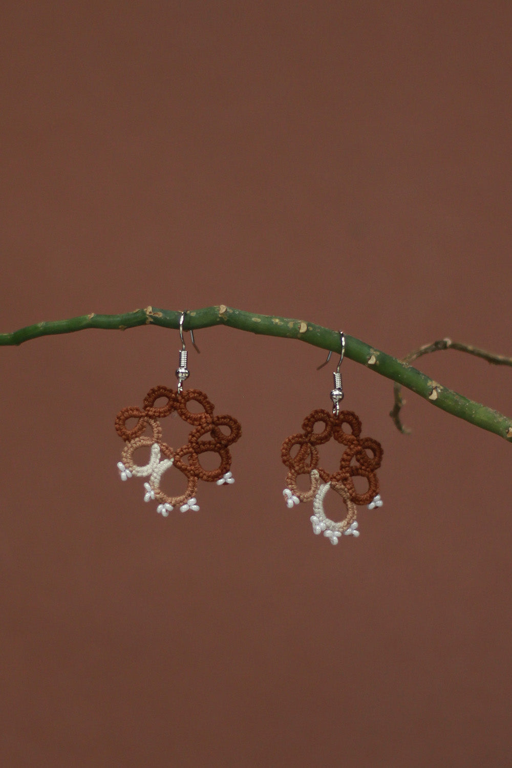 Knots to Node | Caramel Bloom Earrings