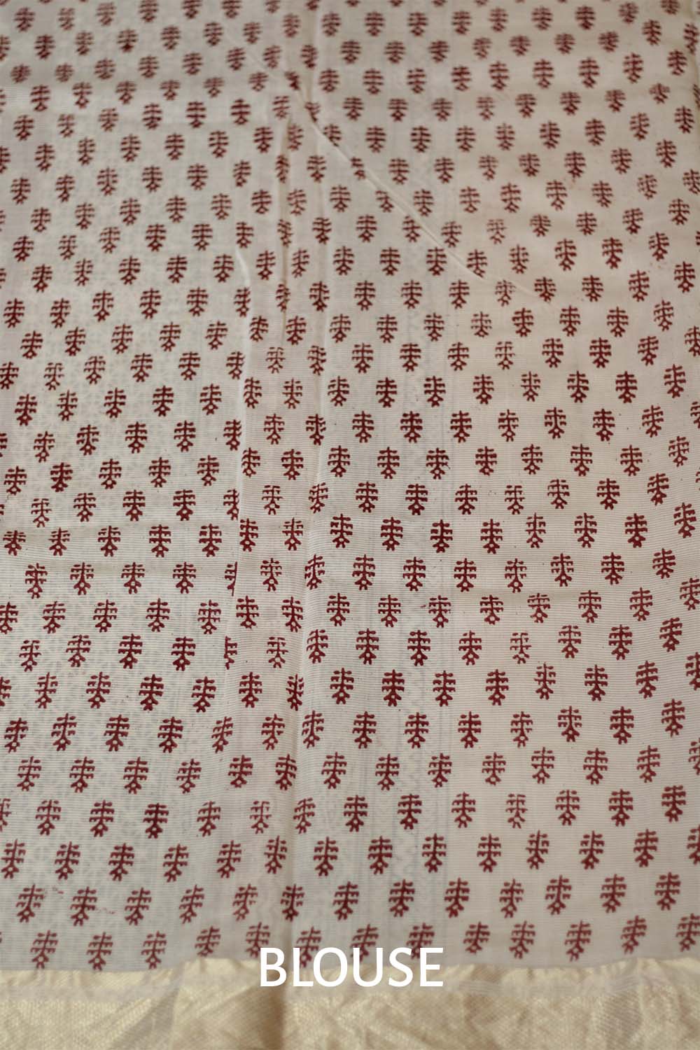 Maheshwari Bagh Saree | Cotton Silk | Red Paisley