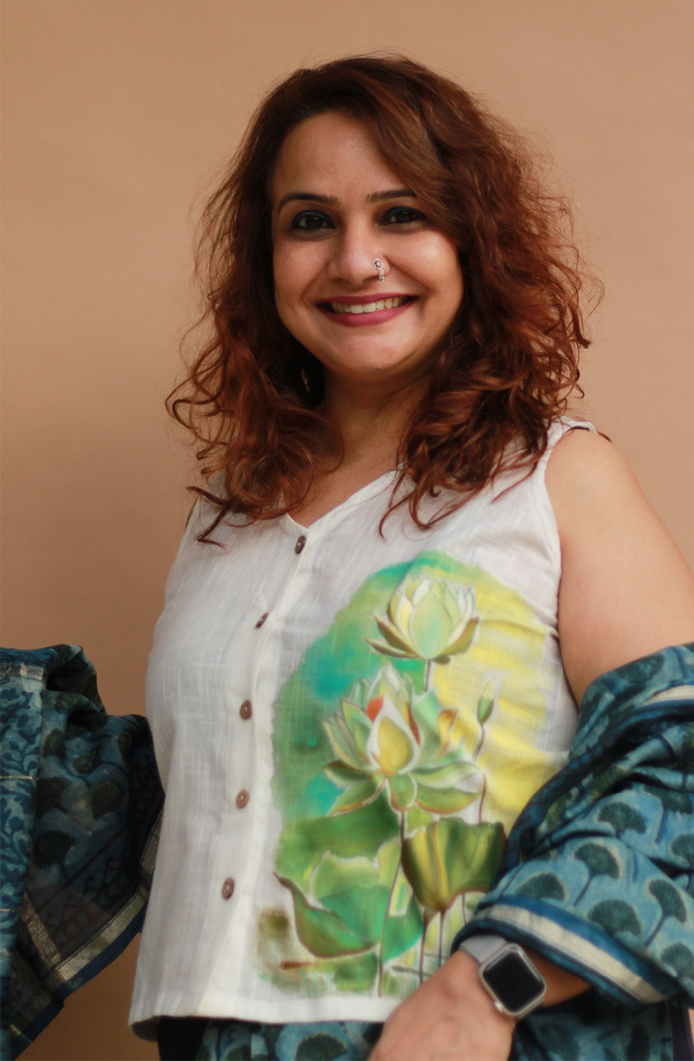 Rangg | Patli Pallu Saree | Chanderi & Mul | Indigo