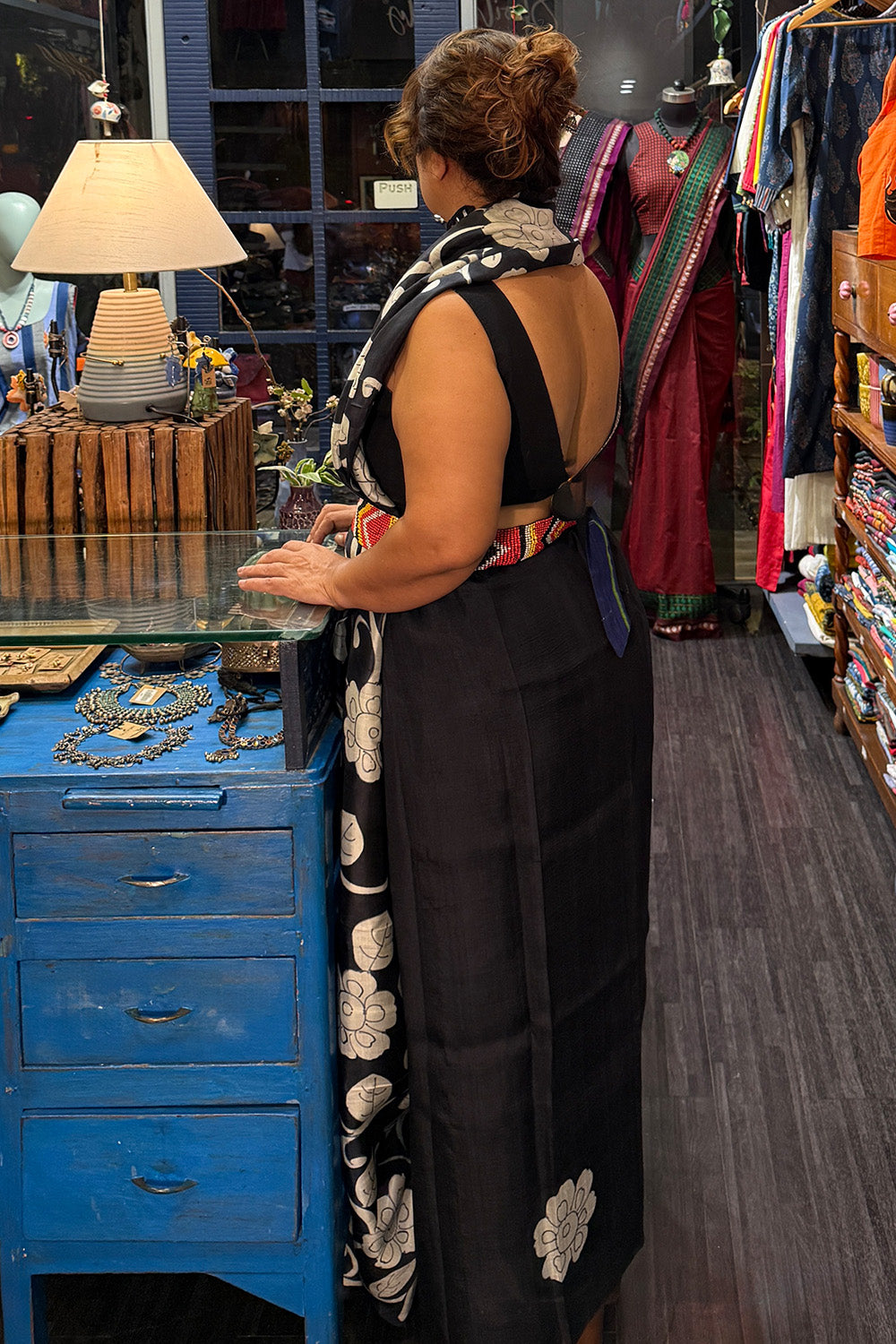 Handpainted Kalamkari | Murshidabad Silk Saree