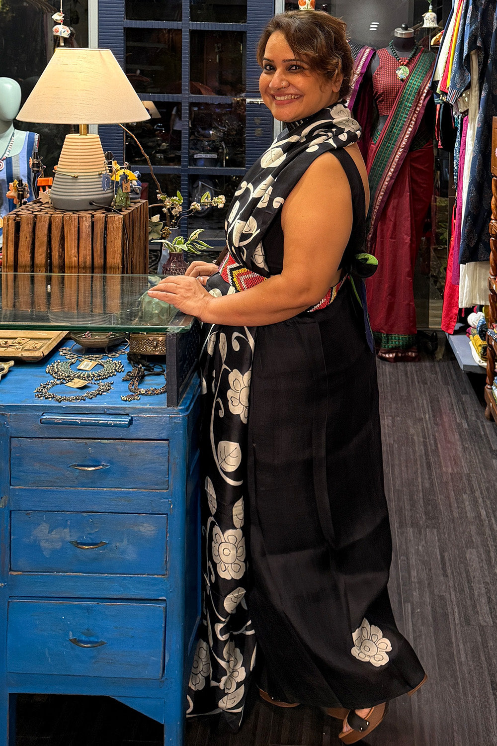 Handpainted Kalamkari | Murshidabad Silk Saree