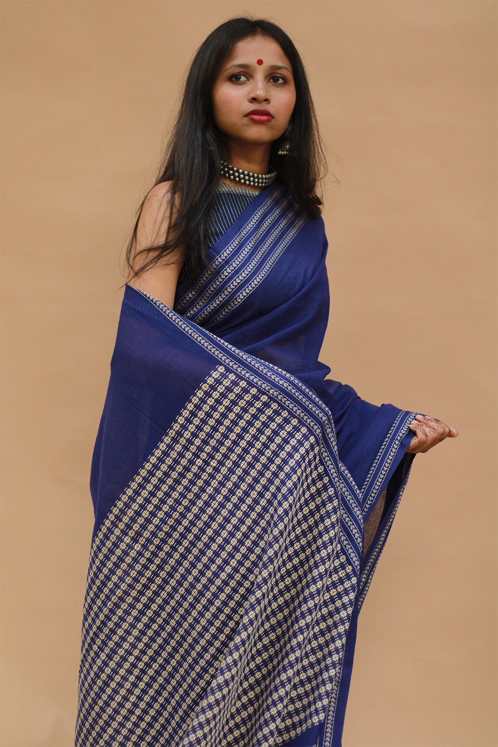 Handloom Cotton Saree | Begumpuri | Purple