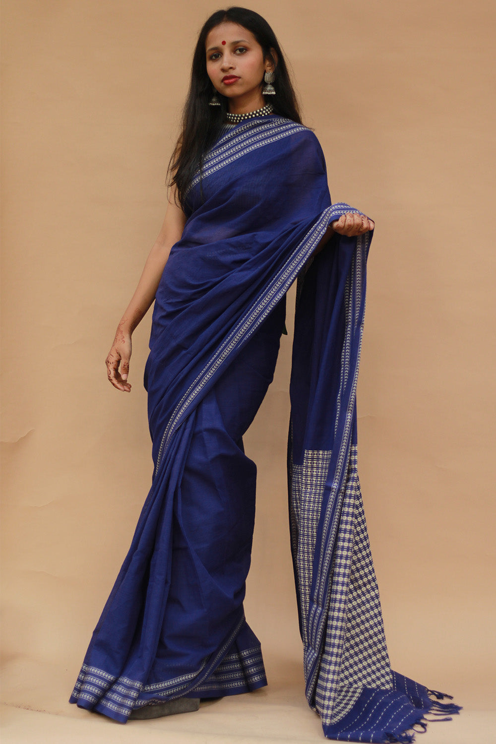 Handloom Cotton Saree | Begumpuri | Purple