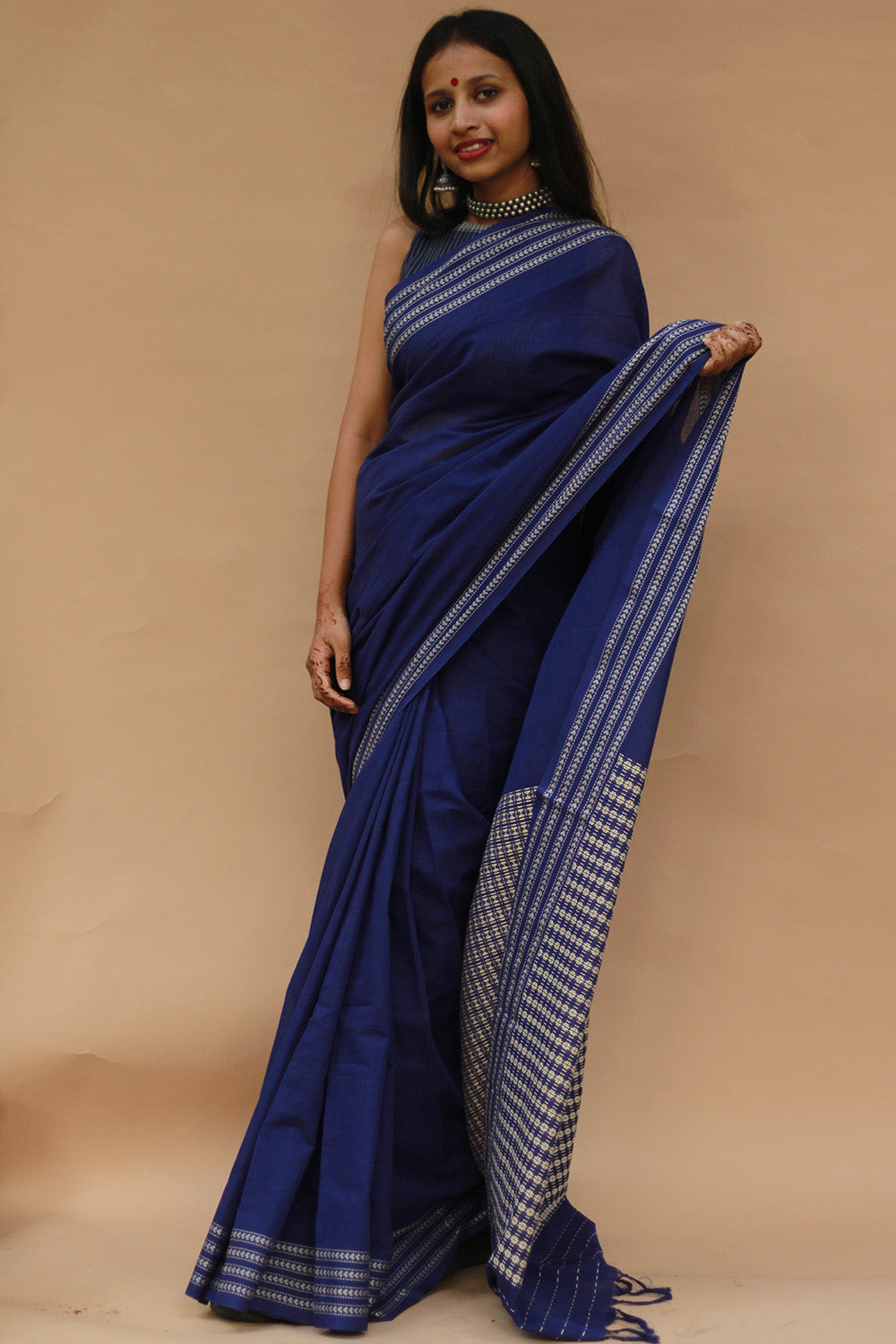 Handloom Cotton Saree | Begumpuri | Purple