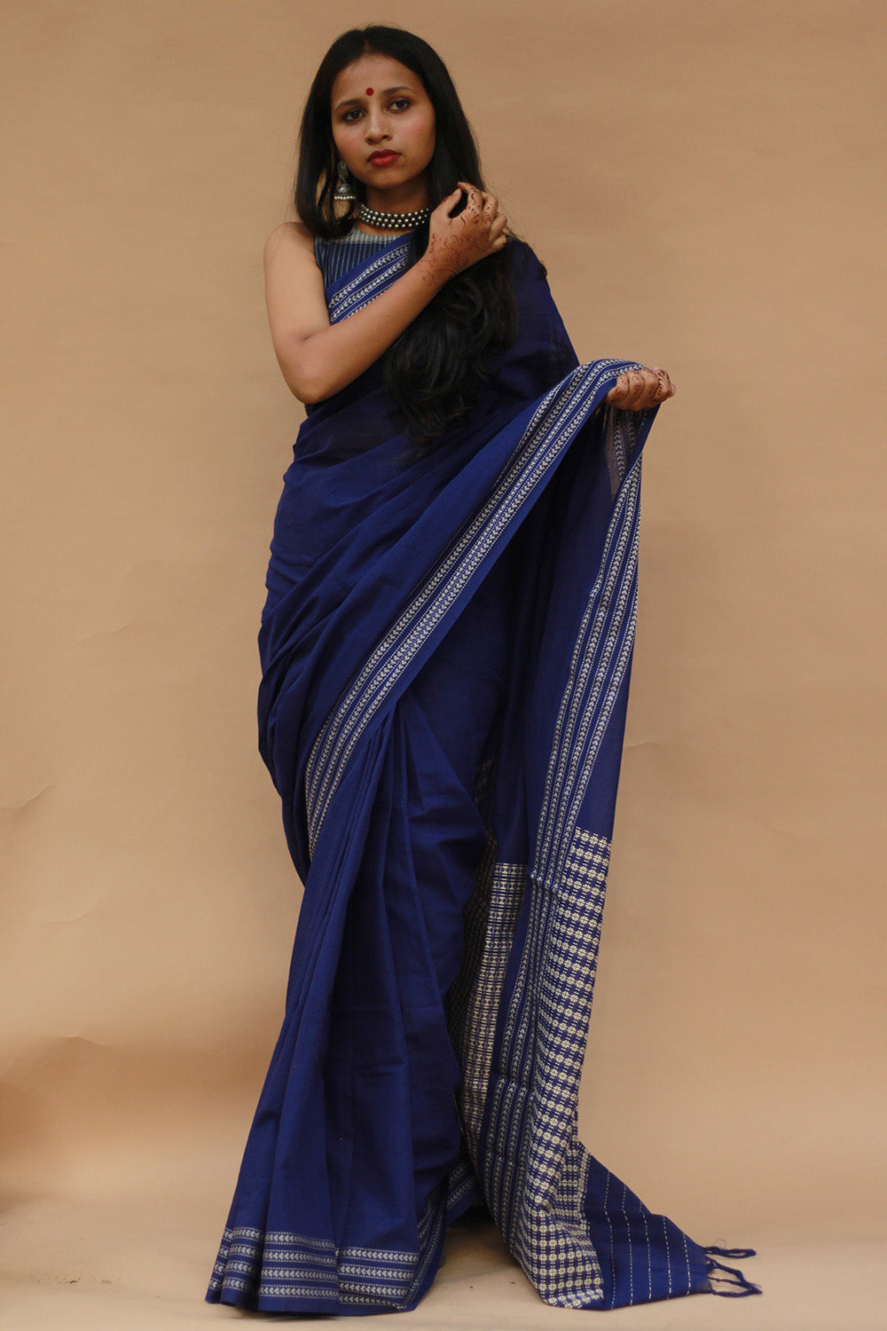 Handloom Cotton Saree | Begumpuri | Purple