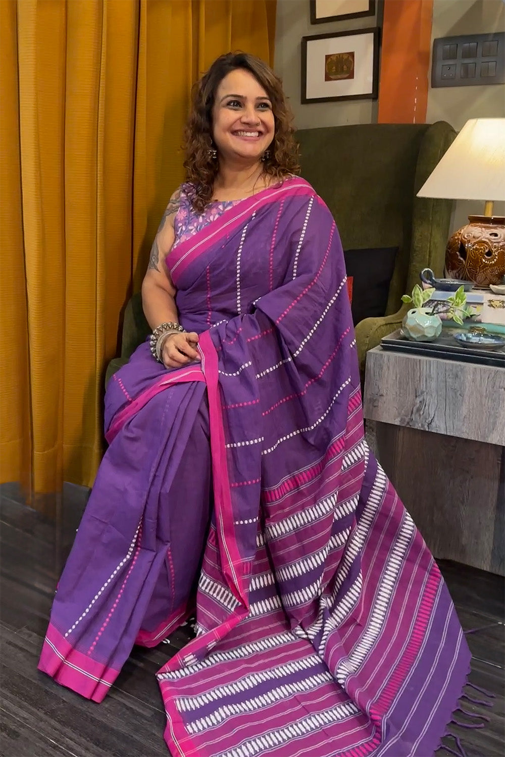Begumpuri Saree | Violet