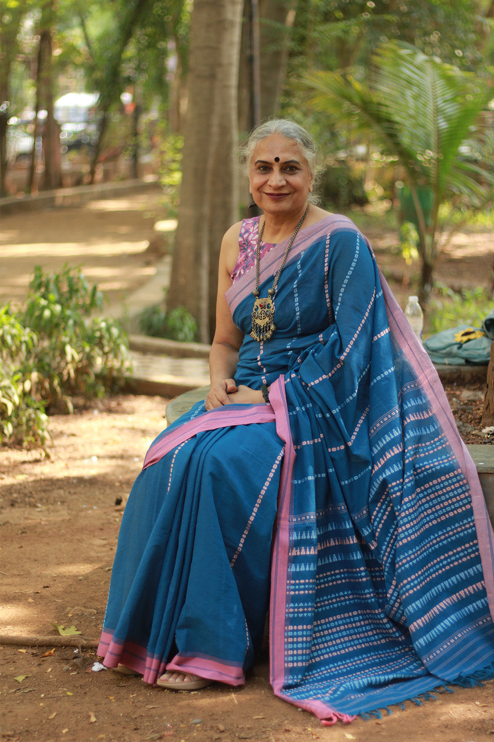 Handloom Cotton Saree | Begumpuri | Blue
