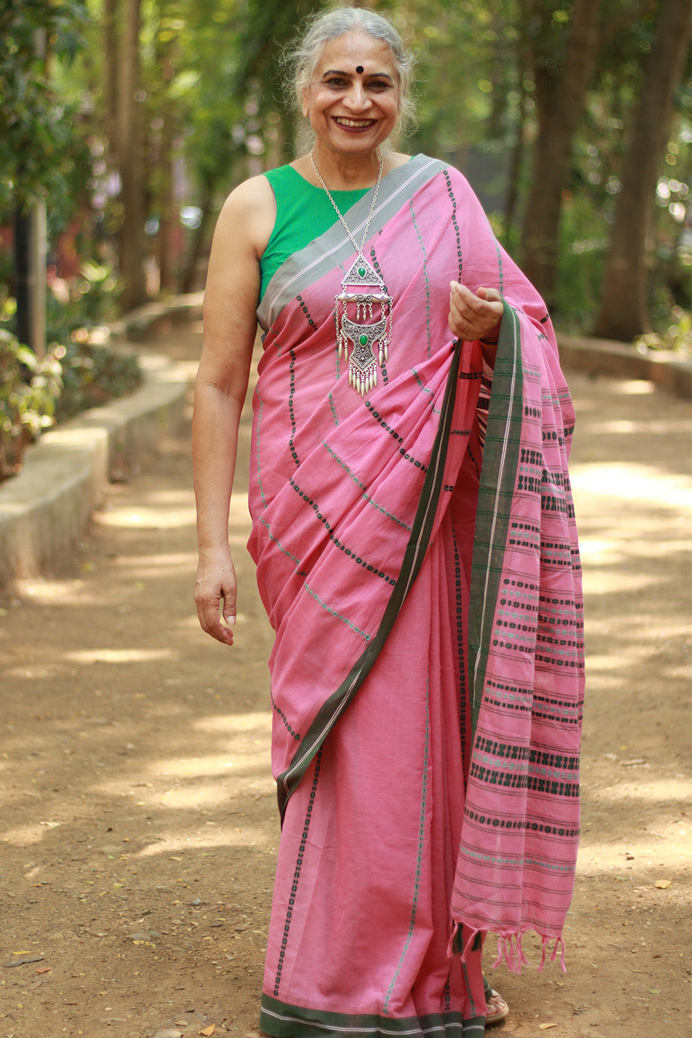 Handloom Cotton Saree | Begumpuri | Pink