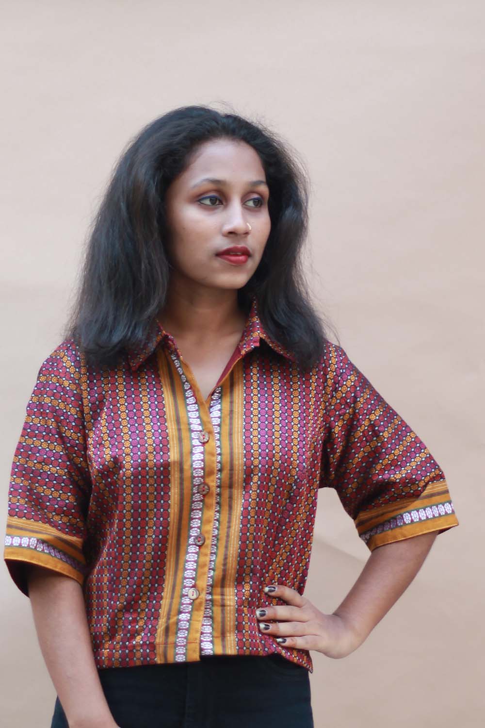 Kanaka | Khunn Cropped Shirt-Blouse | Geru