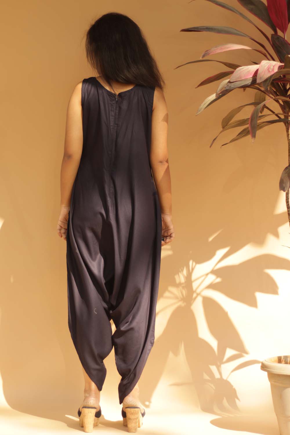 Jodhpuri Jumpsuit | Dark Blue with Ajrakh