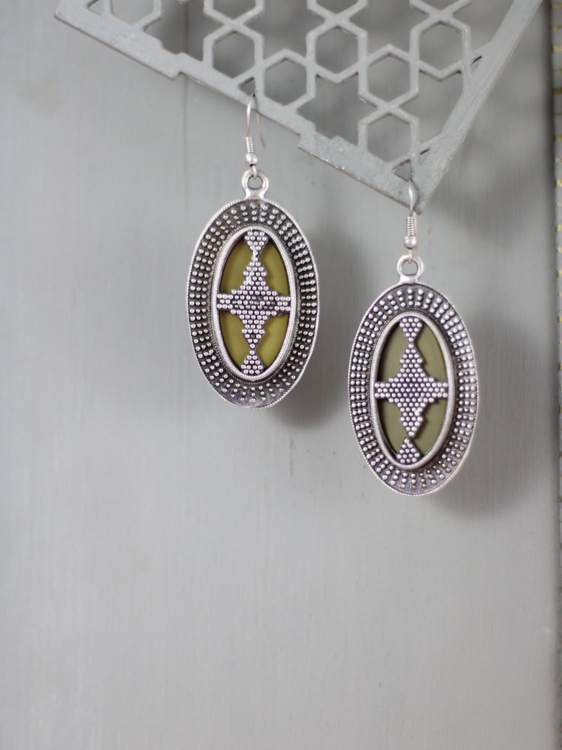 Cross Turkmani Earrings