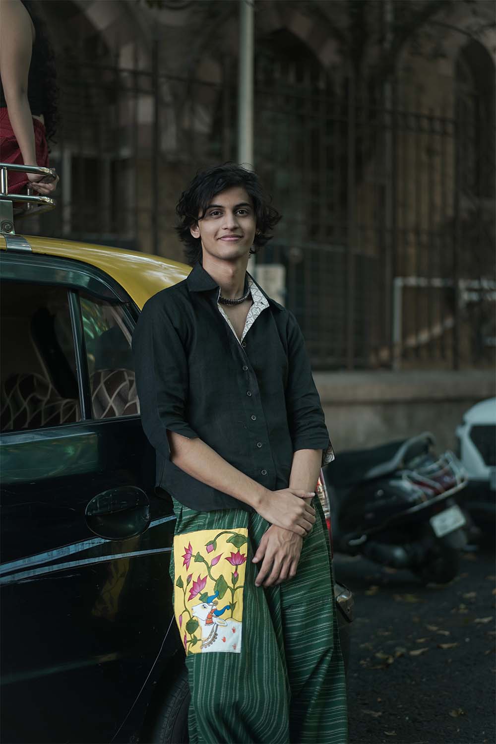 Hand Painted Wayfarer Pants- Green