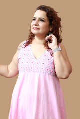 Khwaab | Long  Kali Dress | Candy Pink