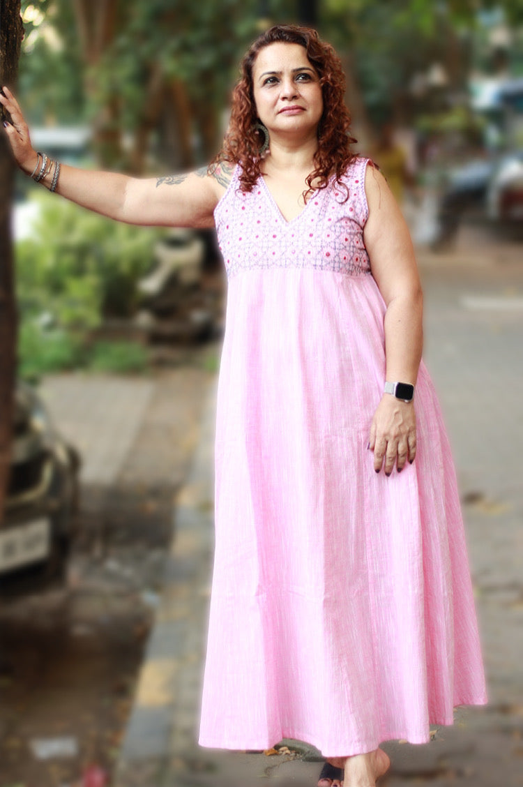Khwaab | Long Kali Dress | Candy Pink