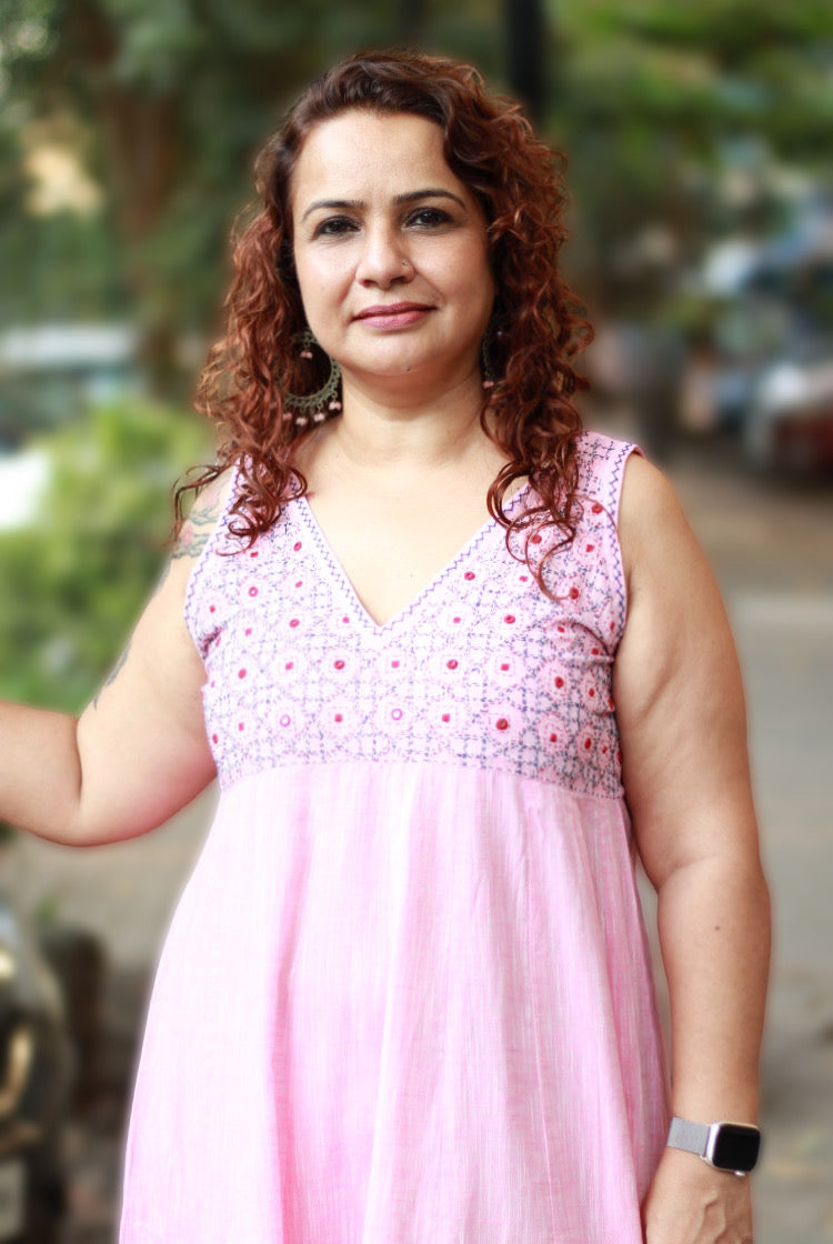 Khwaab | Long Kali Dress | Candy Pink
