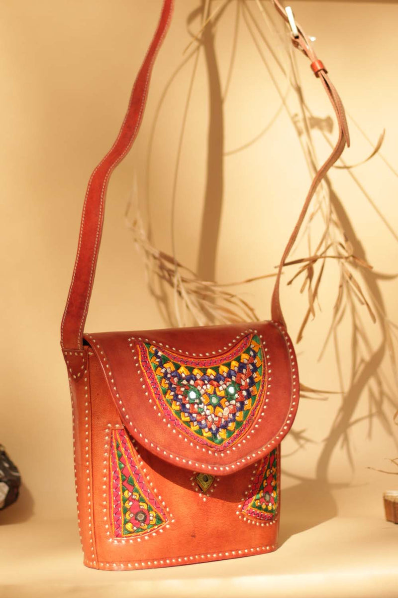 Handcrafted Kutchi Leather Bag