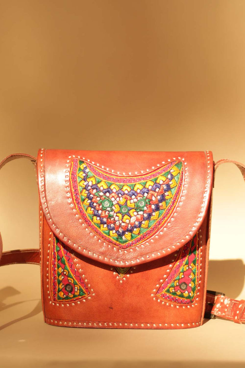 Handcrafted Kutchi Leather Bag