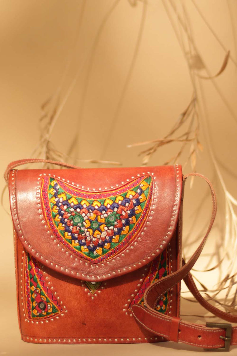 Handcrafted Kutchi Leather Bag