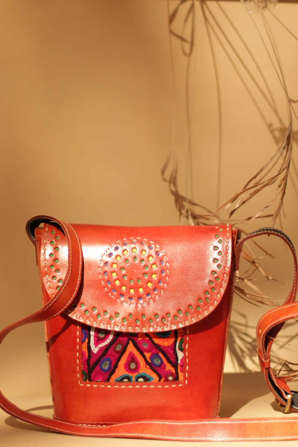 Handcrafted Kutchi Leather Bag