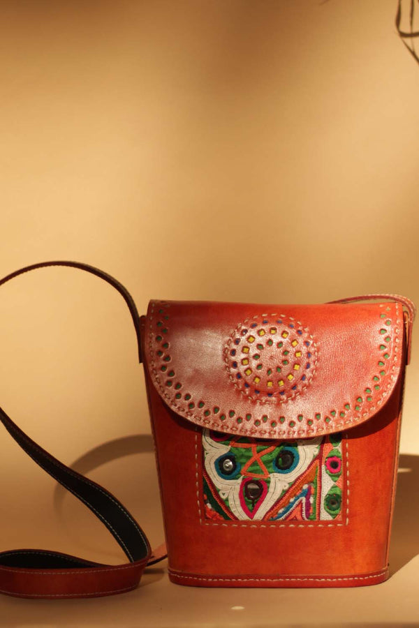 Handcrafted Kutchi Leather Bag