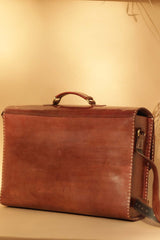 Hand Crafted Kutch Leather Laptop Bag