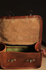 Kutchi Leather Bag | Mirrorwork Sling | Square