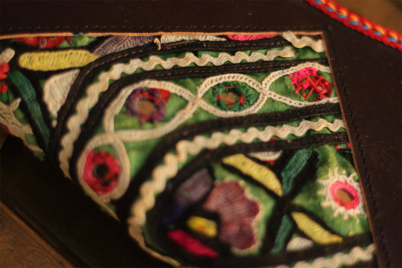 Mirrorwork Leather | Clutch
