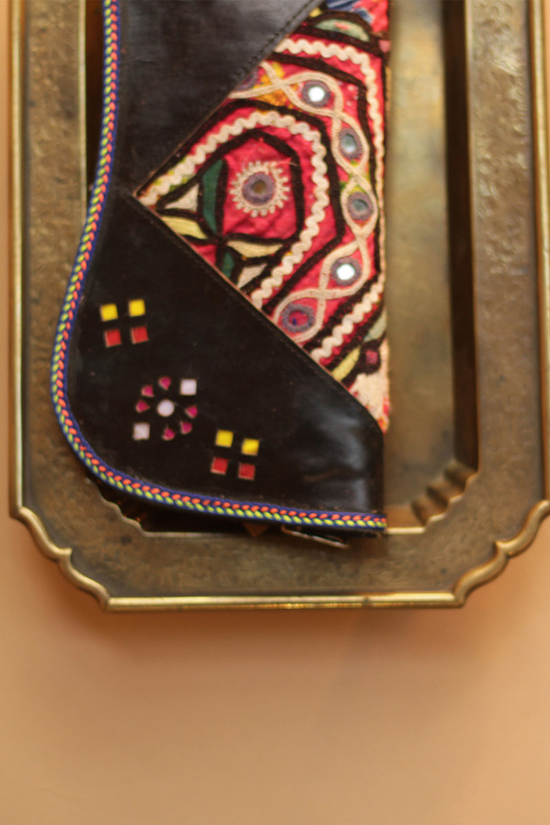 Mirrorwork Leather | Clutch