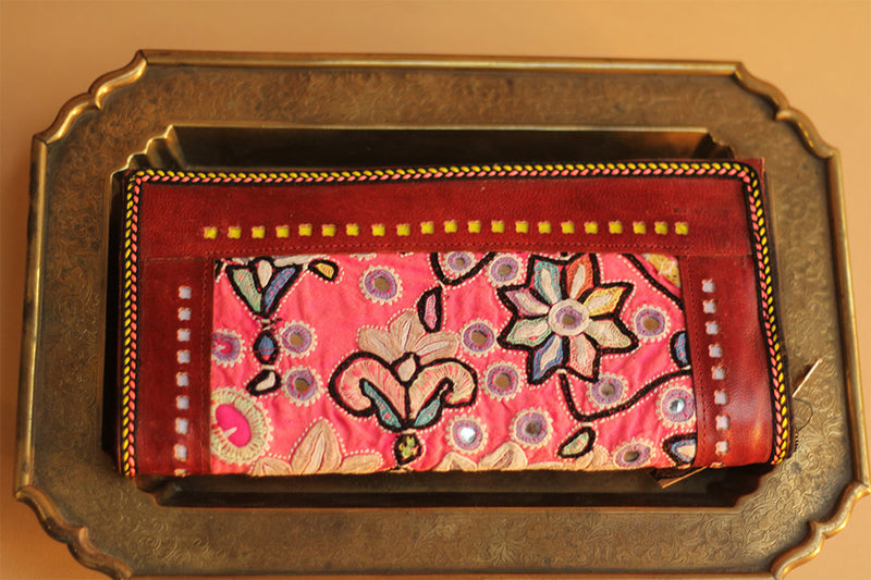Mirrorwork Leather | Clutch