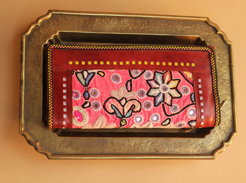Mirrorwork Leather | Clutch