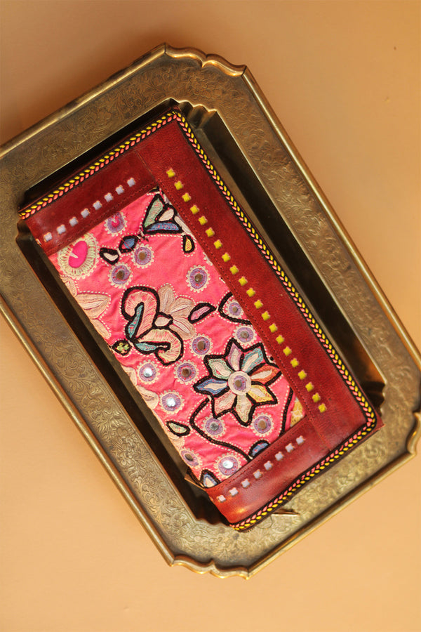Mirrorwork Leather | Clutch