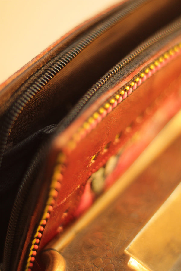 Mirrorwork Leather | Clutch