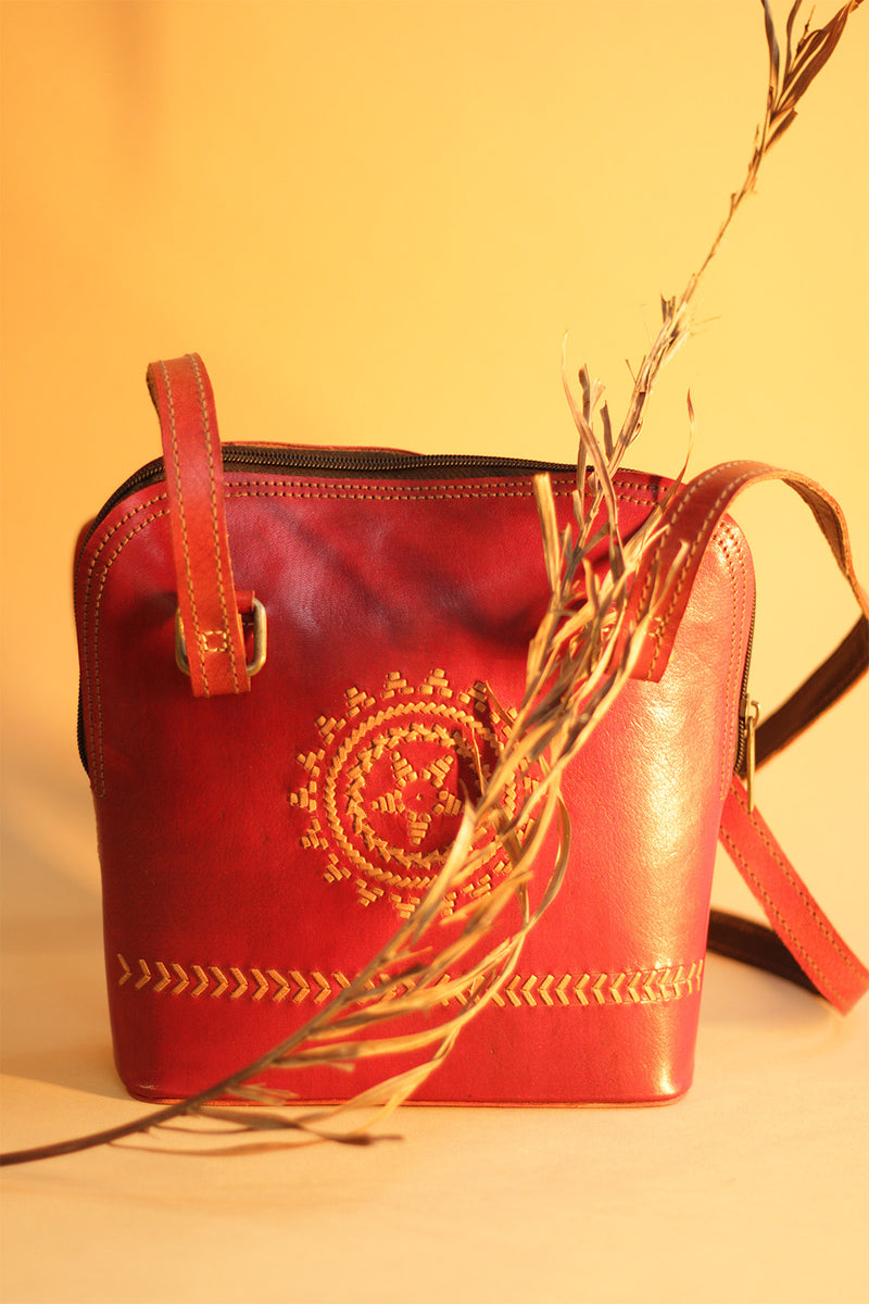 Kutch Leather Handbag | Embroidered