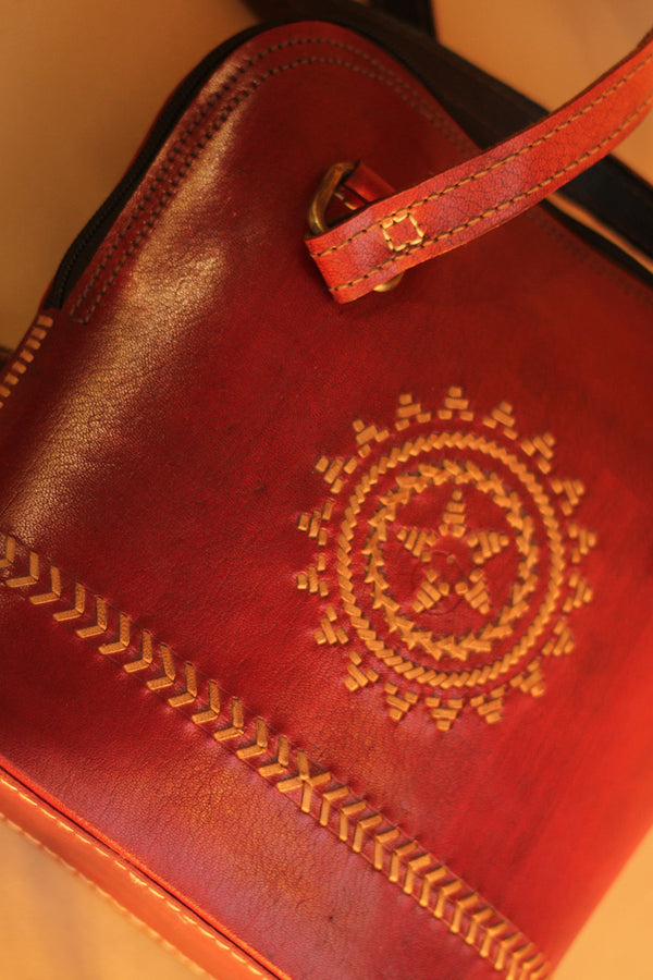 Kutch Leather Handbag | Embroidered