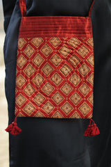 Fabric Sling Bag | Ajrakh Mashru | Madder Red Squares
