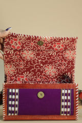 Kutchi Leather Box Bag | Leirum Phee Sling | Purple