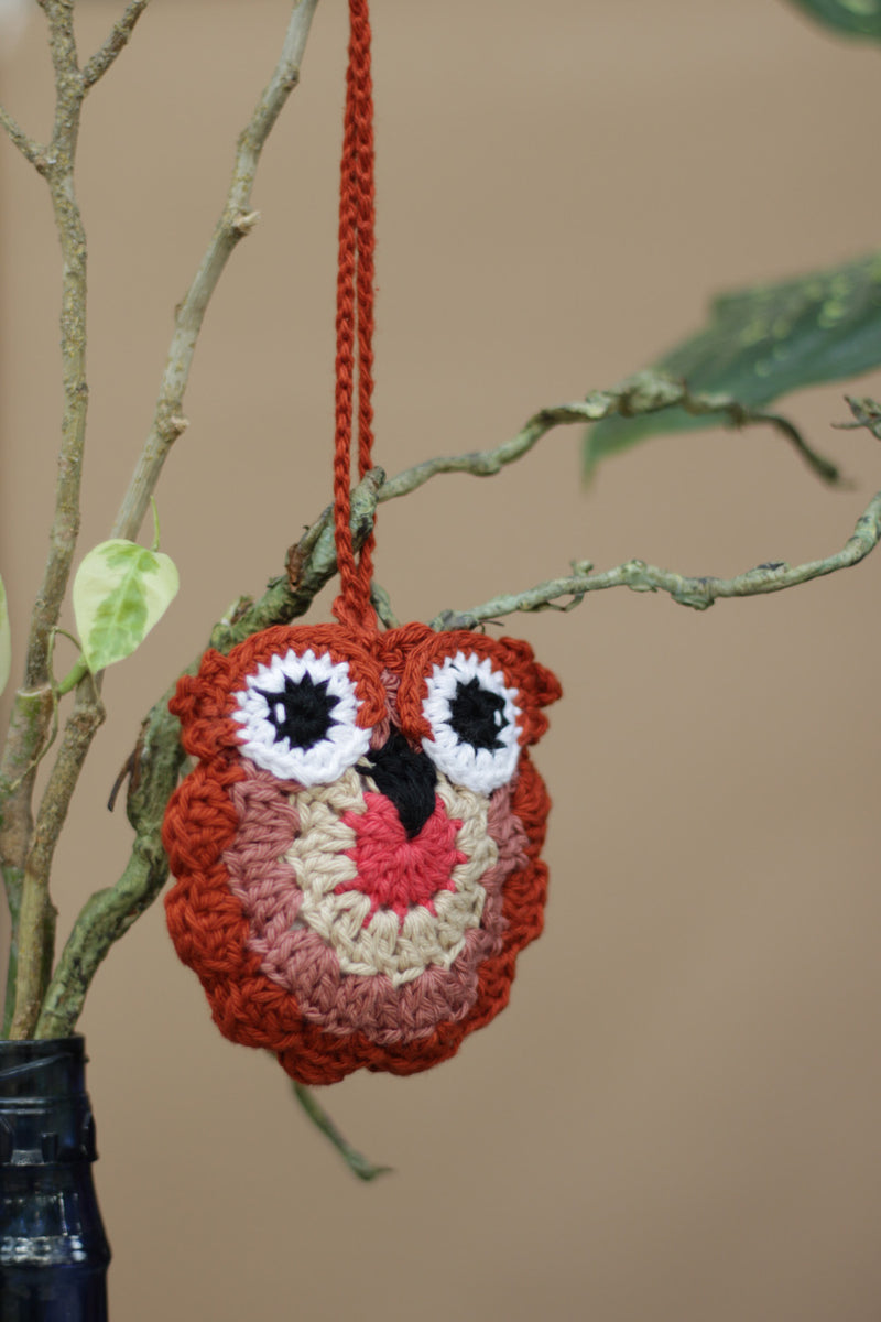 Natkhat Ullu | Knick Knack Crochet Pouch | Rust