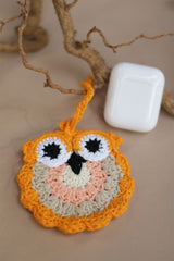 Natkhat Ullu | Knick Knack Crochet Pouch | Amber Orange