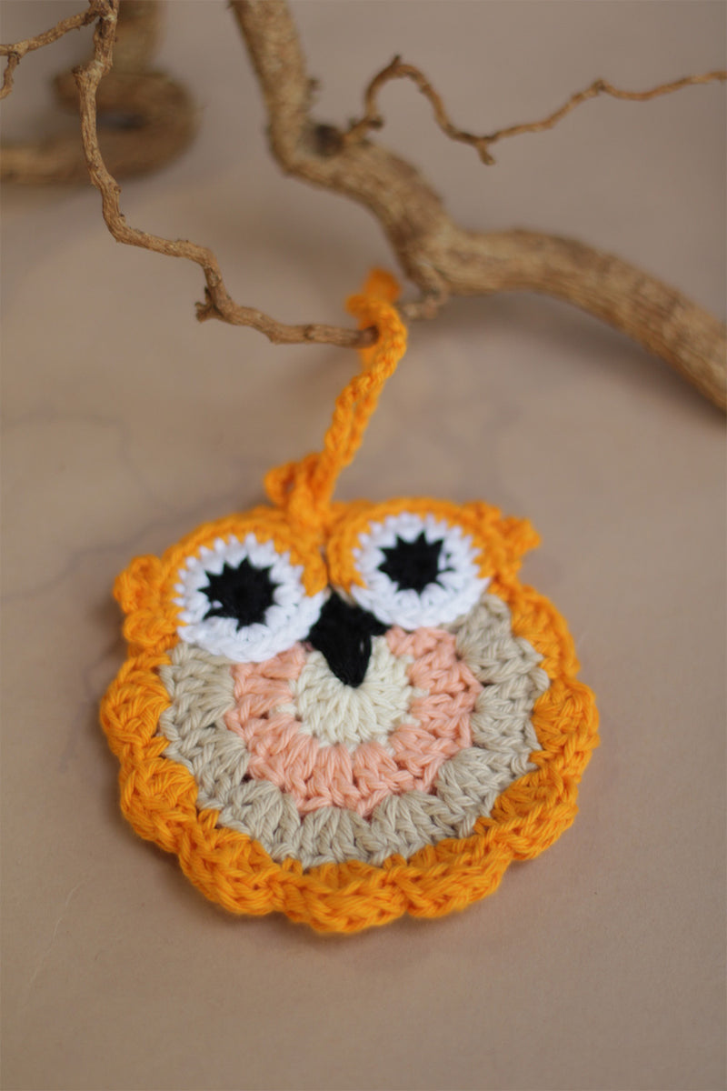 Natkhat Ullu | Knick Knack Crochet Pouch | Amber Orange