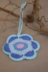 Khilkhilate Phool | Knick Knack Crochet Pouch | Blue & Pink