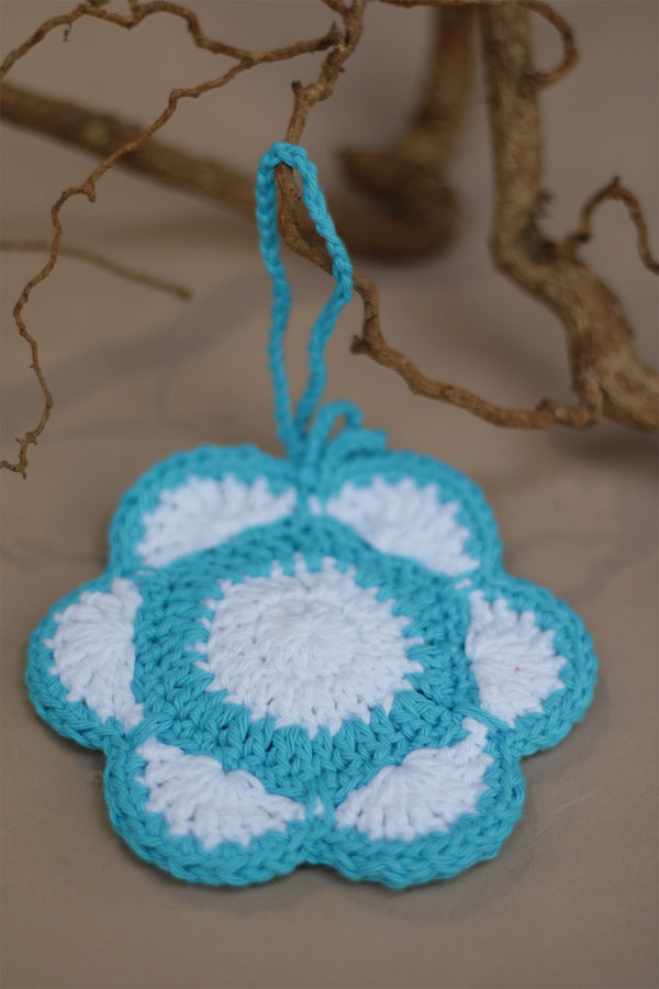 Khilkhilate Phool | Knick Knack Crochet Pouch | Blue