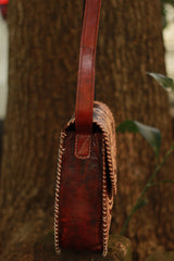 Handcrafted Kutch Leather Bag | Brown