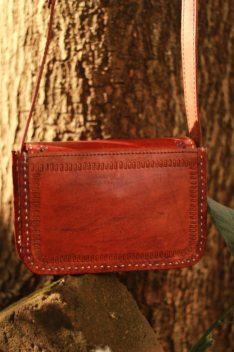 Handcrafted Kutch Leather Bag | Brown