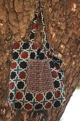 Fabric Jhola Bag | Madder Shatkon Ajrakh