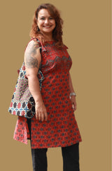 Fabric Jhola Bag | Madder Shatkon Ajrakh