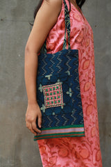Fabric Jhola Bag | Sea Blue