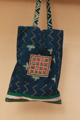 Fabric Jhola Bag | Sea Blue
