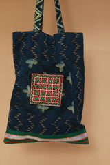 Fabric Jhola Bag | Sea Blue